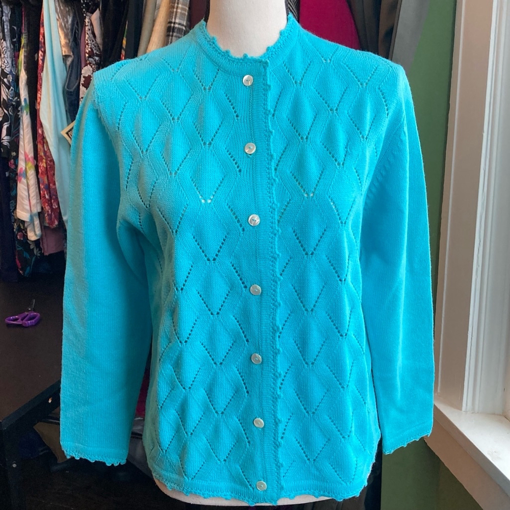 Women's Everest Cardigan Sweater - Turquoise -